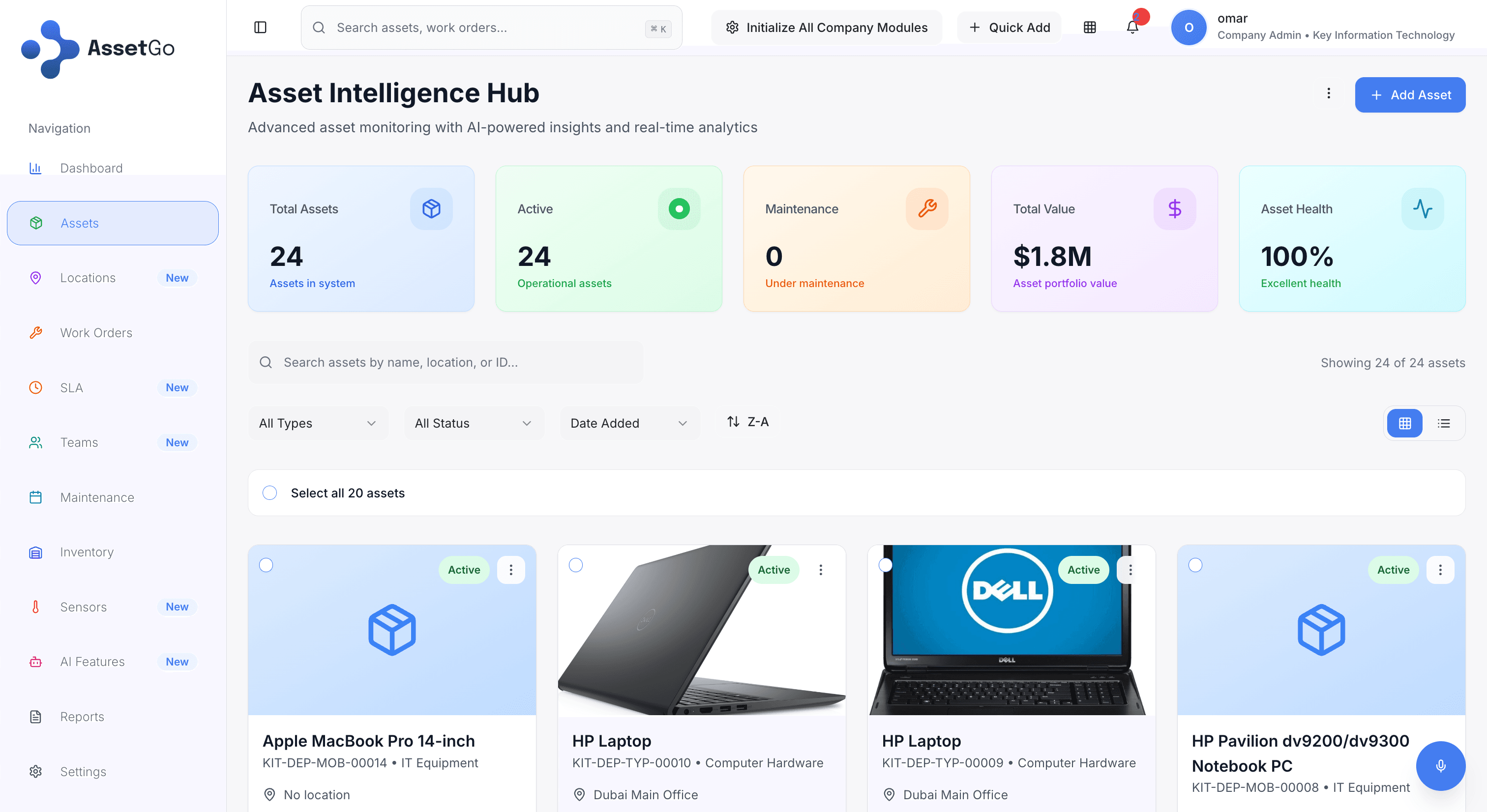 AssetGo interface preview 2